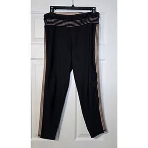 VICTORIA‎ SECRET SPORT SHADOW STRIPE BLACK HIGH RISE TIGHT LEGGINGS SIZE Large